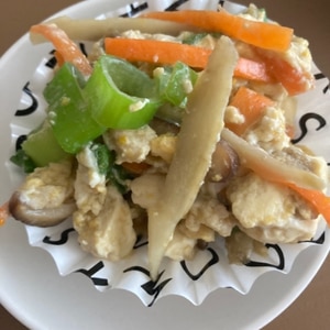 めんつゆで簡単に♪炒り豆腐